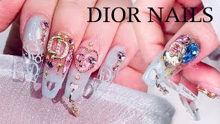 Heart DIOR Nails💗 luxury film art / Nail Extension ASMR by 쥬네일JOUNAIL 186,526 views 8 months ago 24 minutes
