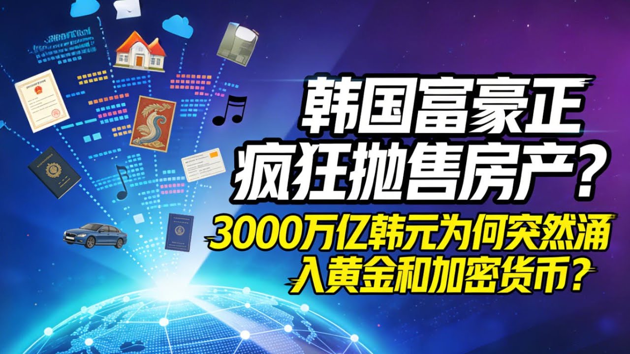 韩国富豪正疯狂抛售房产？3000万亿韩元为何突然涌入黄金和加密货币？ - YouTube