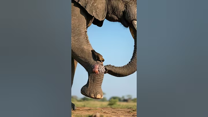 The bird is solving the elephant's problem
