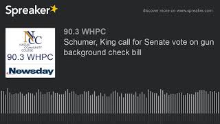 Schumer, King call for Senate vote on gun background check bill