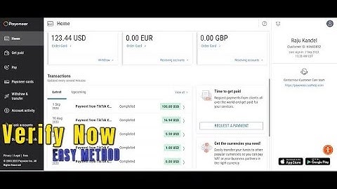 Payoneer account verification proof || International payment method ||Nepali