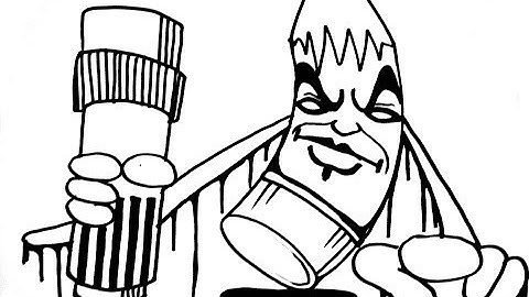 How to Draw a graffiti Character (Pencil character)  by WIZARD 2012