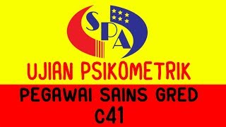 Contoh Soalan Ujian Psikometrik Pegawai Sains Gred C41