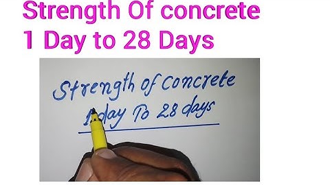 Strength  Of Concrete  1Day to 28 DAYS | Compresive Strength of Concrete at 7 DAYS and 28 DAYS ||