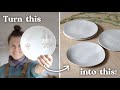 The easiest way to make plates  how to make ceramic plates using molds  easy pottery project