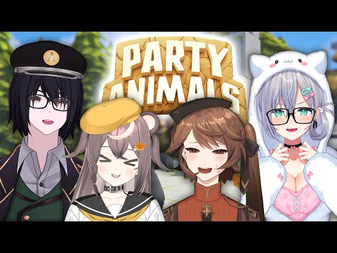 【PARTY ANIMALS】Reject humanity return to monke【Collab w/ @Azukano , @RikoKumae , @isaboatvtuber 】