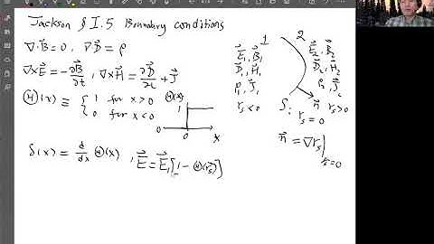 Jackson Section I.5 Boundary conditions