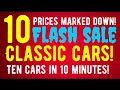 Classic car flash sale ten classic cars in ten minutes marked down from 10000 to 8500 and below