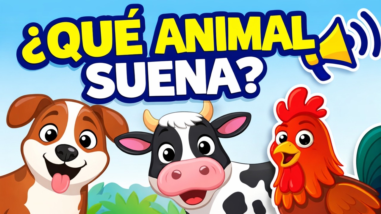 Adivina Cómo Suenan los Animales 🐶🐄🐓 | Juego Educativo para Niños - YouTube