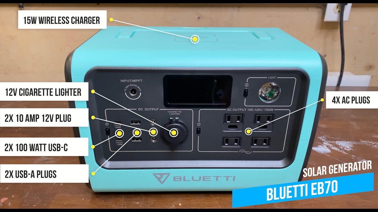 Bluetti Eb70 Solar Generator Unboxing First Impressions Youtube