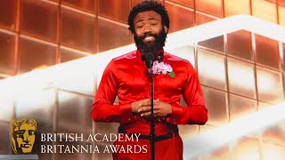 Donald Glover Funny Tribute to Phoebe WallerBridge | 2019 BAFTA Britannia Awards