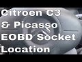 How to find the EOBD socket on a Citroen C3 Picasso where is the EOBD socket