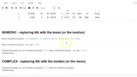 Dealing with Missing Data IN R LANGUAGE