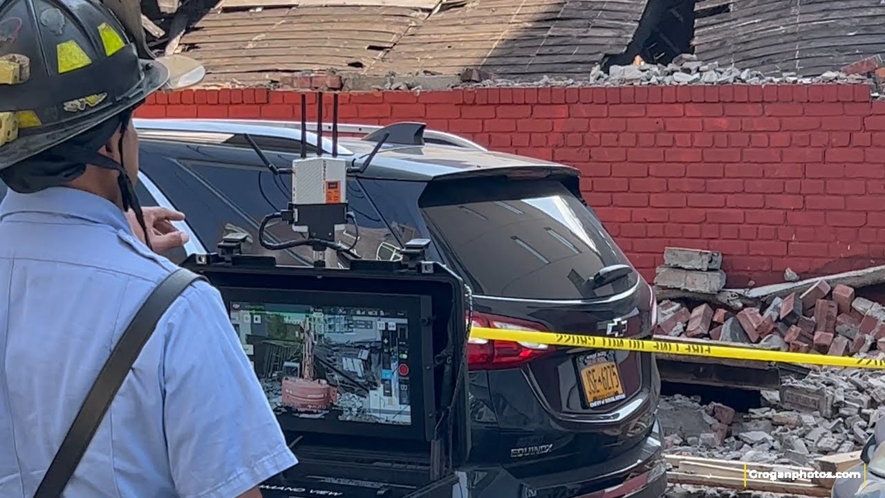 FDNY Uses Drone At Building Collapse