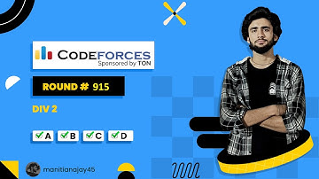 Codeforces Round 915 (Div. 2) || Editorial For A,B,C,D