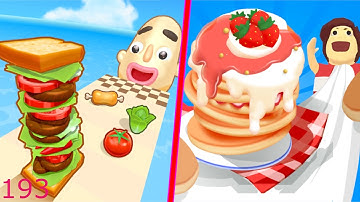 Sandwich Runner Vs Pancake Run - Android iOS Gameplay Walkthrough - Mobile Games - 193