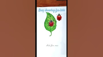 How to draw leaf insect ✏️ #shorts #trending #kidsdrawing #shortsfeed