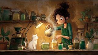 🔥 Cozy Evening Tea & Soft Jazz ☕✨ | Warm Atelier Night Ambience screenshot 3