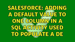 Salesforce: Adding a default value to one column in a SQL activity used to populate a DE