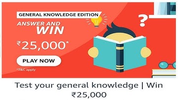 Amazon Funzone General Knowledge Edition Quiz Answers Today|19 November| Daily Quiz Time