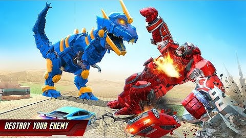 Angry Dino Robot Car Transform 《》 Khủng long robot biến hình 》》android gameplay