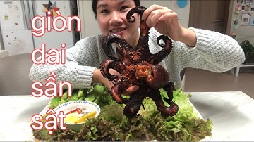 Bạch tuộc khổng lồ nướng sa tế siêu cay | hường hang quốc