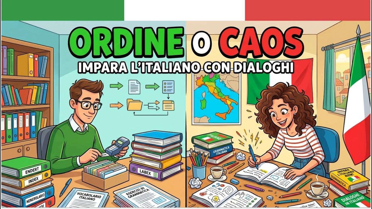 Impara l’italiano con Podcast: Sei ordinato o disordinato? Conversazione in italiano