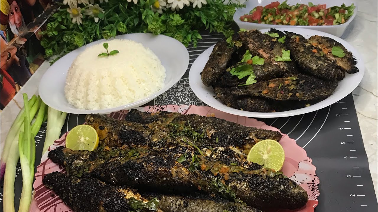 #هندبر ونوفر ومش هتشوي عند الفران♥️🎣تاني اشوي السمك بالرده♥️🦈 في البيت احلي واطعم سمك ممكن تجربيه👌🏻