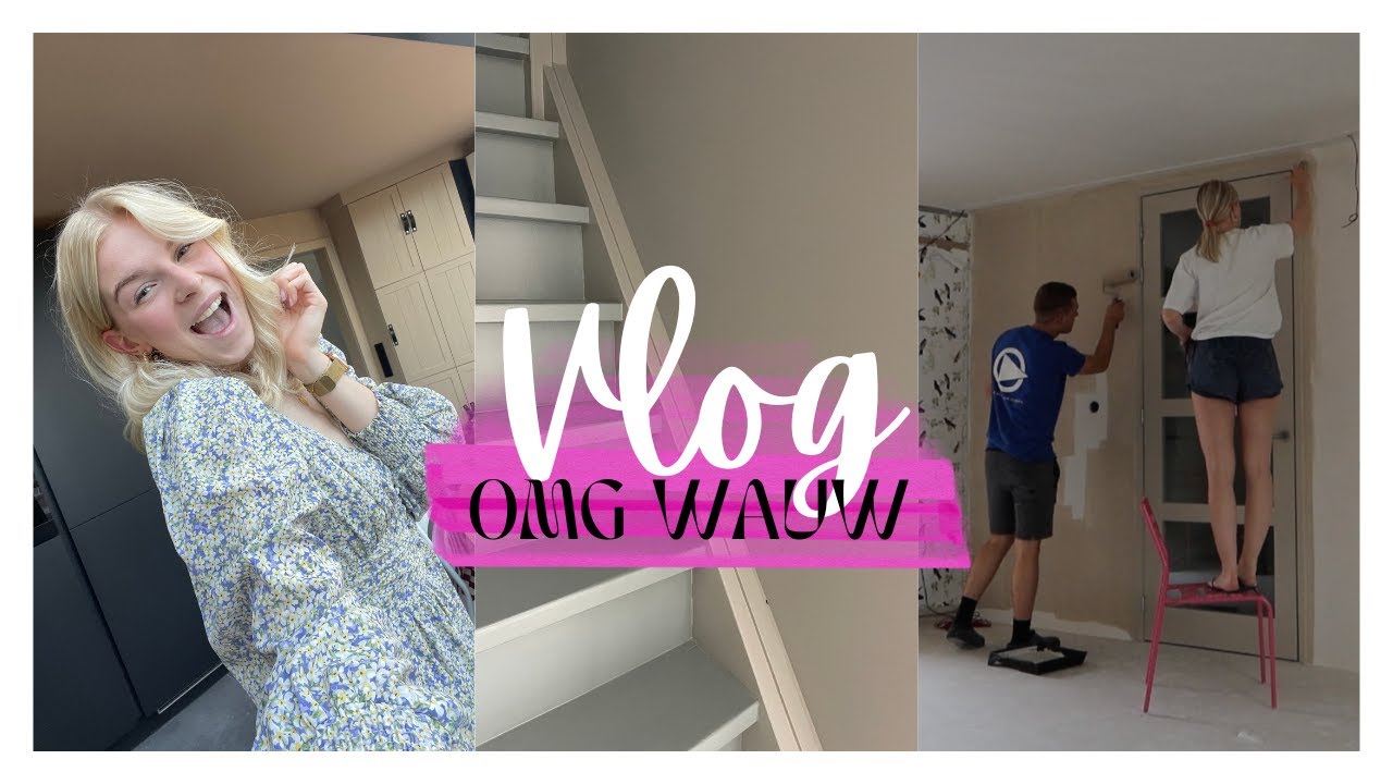 GESTUCTE MUREN & NIEUWE DEUREN! #vlog | FEMKE MEINES