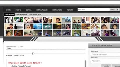 Website Profile Fotografer dan forum fotografi Berbasis web Php Mysql (source code)