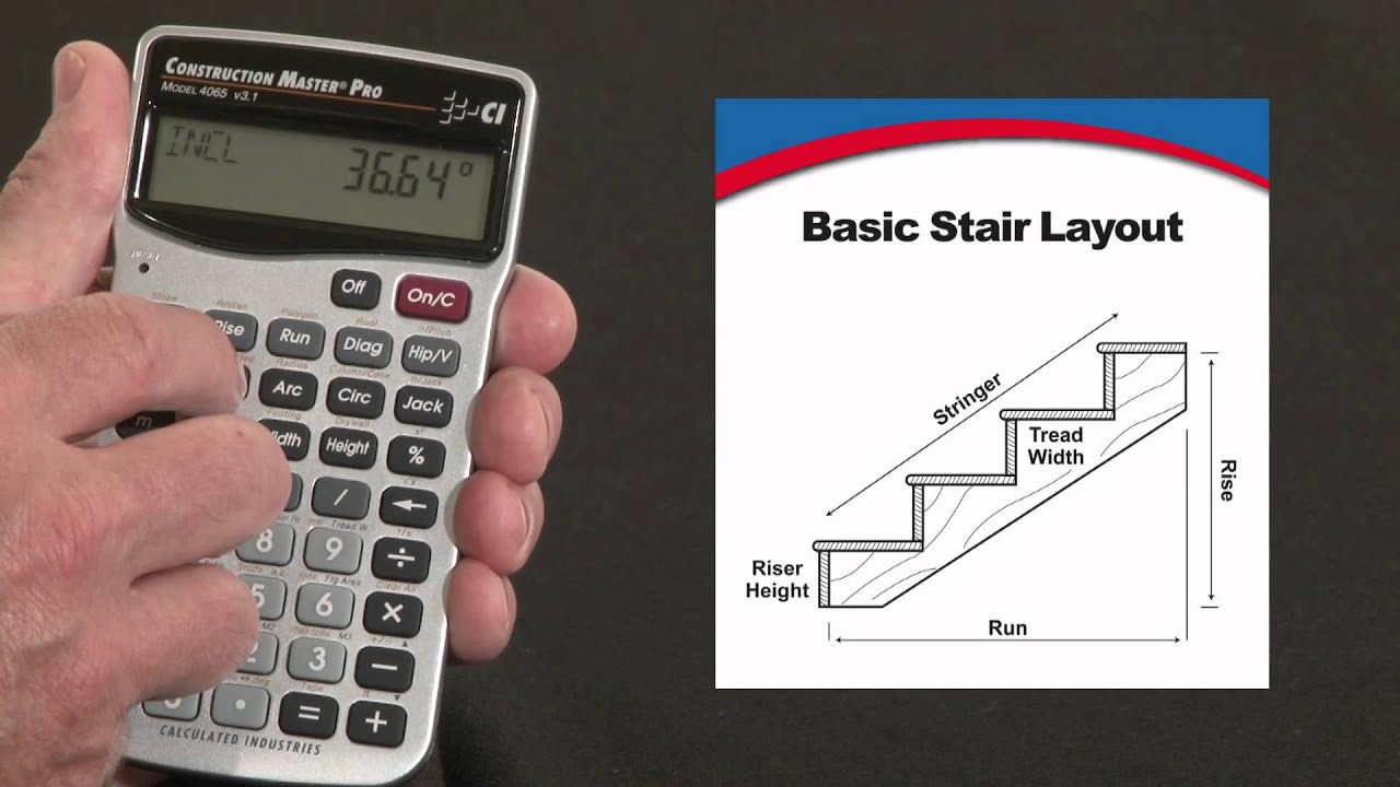 Construction Calculator: Stair Stringer Layout Rafter Layout 