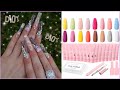 MAKARTT The Seasonal Concertos Polygel Kit Review I Dior Ombre Nail Design W/ Encapsulated Glitter