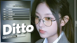 [CORRECTED 100%] NewJeans - Ditto | Line Distribution