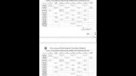 vtu new time table  for  bplan 2020 September  examination.