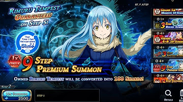 Alchemist code Gl - Summons for Rimuru tempest and her memento (Tensura Collaboration part 1) 🦕