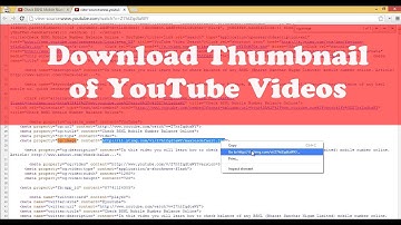 View/Download Thumbnail Image of Any YouTube Videos