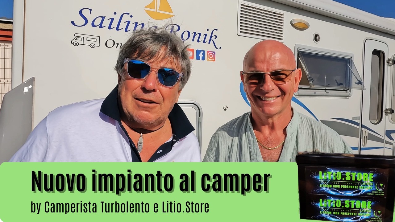 ⁣Nuovo IMPIANTO AL LITIO sul nostro Camper