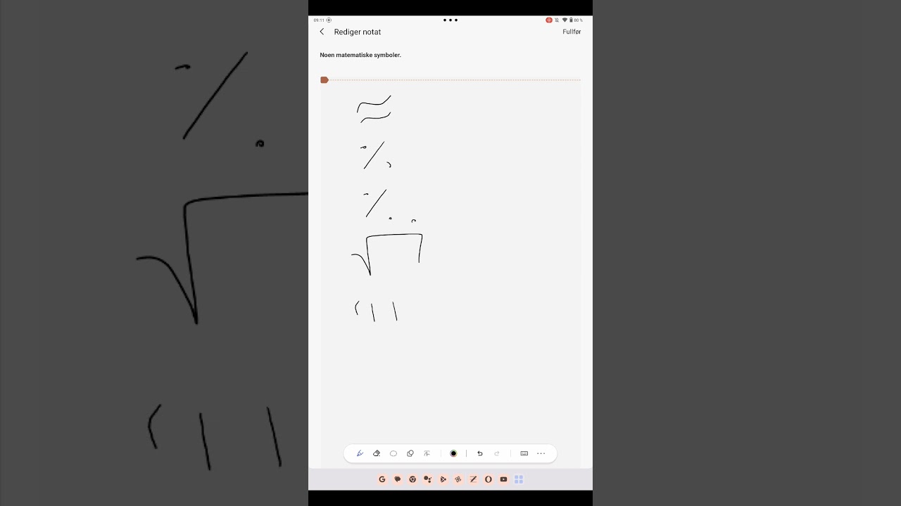 Vanlige matematiske symboler