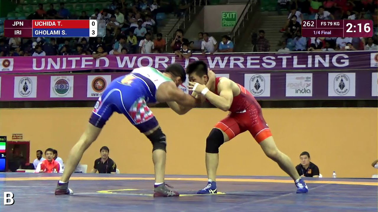 1/4 FS - 79 kg: T. UCHIDA (JPN) v. S. GHOLAMI (IRI)
