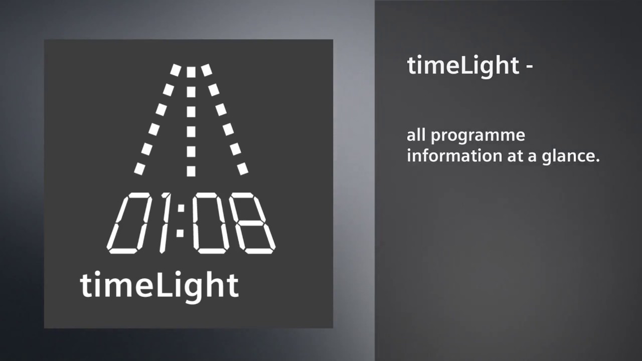 Siemens timeLight gives you all the information you need for your  dishwasher - YouTube
