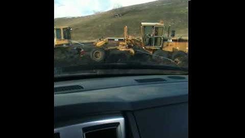 Cat Grader Stuck In Deep Mud!!!
