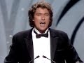 David hasselhoff wins the 1983 peoples choice award for knight rider with a kitt cameo