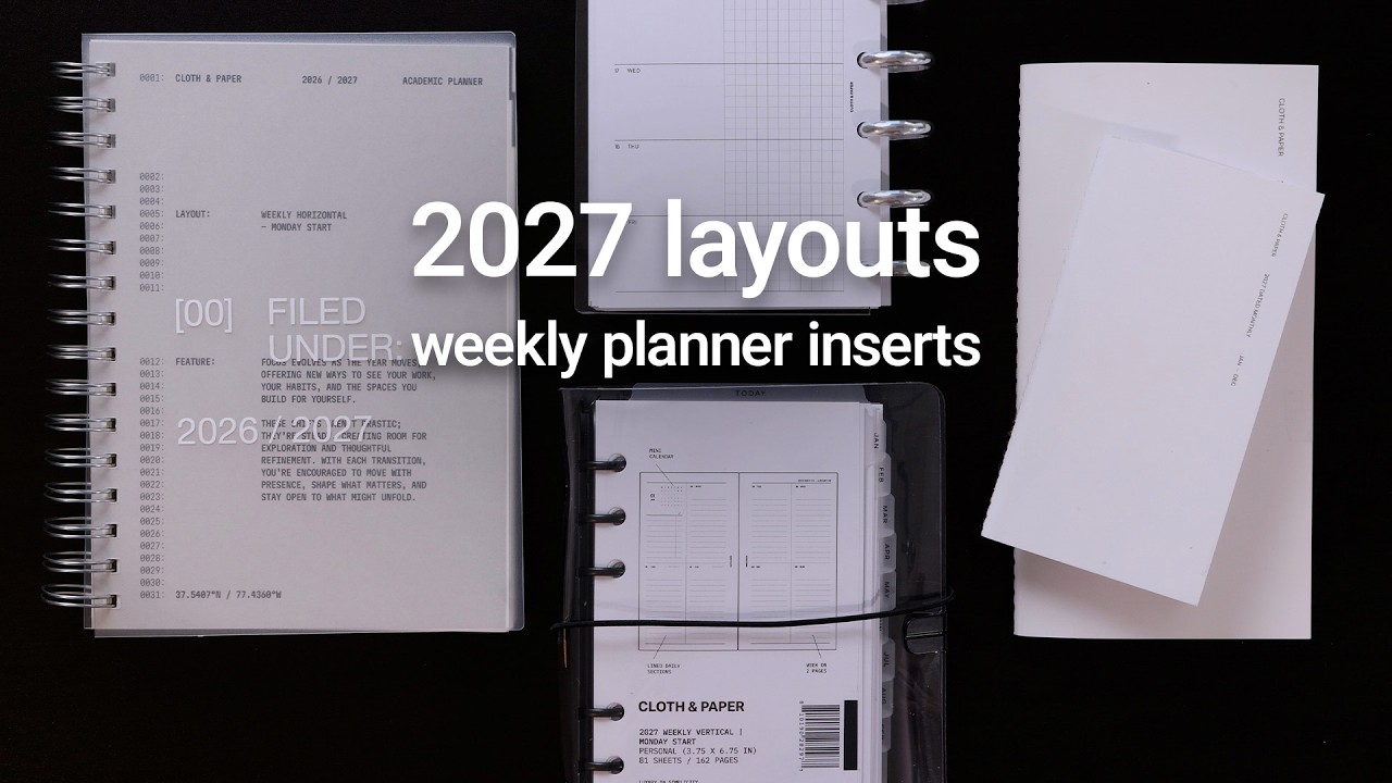 Inside our 2027 Planners | Minimal Weekly Layouts | Cloth & Paper
