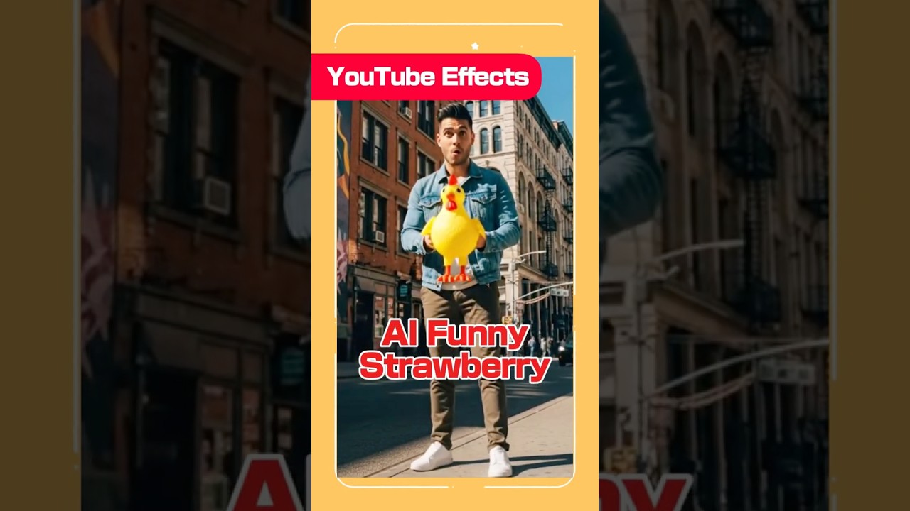 AI Funny Strawberry 🍓🐔 | YouTube Effects #Funny #AI #effects #Prank
