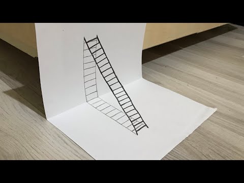 3 boyutlu merdiven çizimi. (3D ladder drawing)