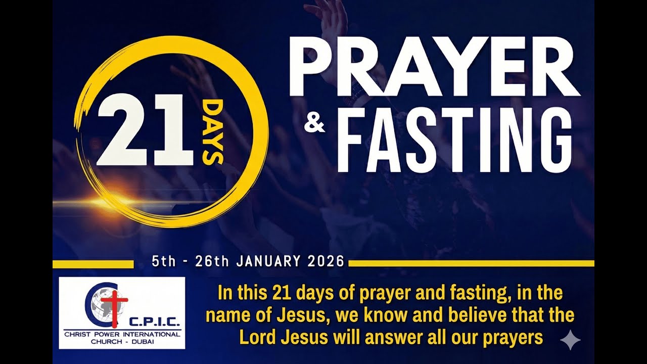 DAY 21║ 21 Days Prayer & Fasting ║ January 24th, 2026 - YouTube
