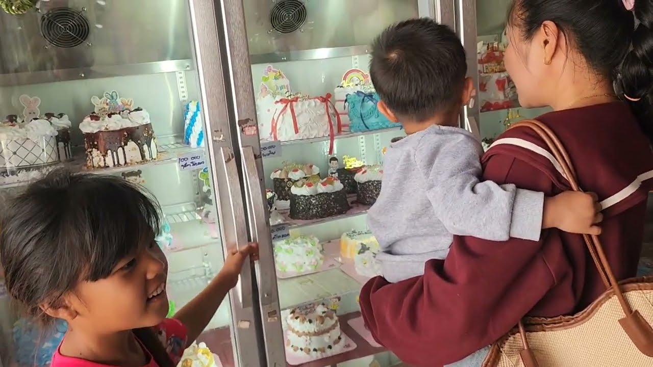 พาน้องเนยเข้าตลาด​ซื้อของกินกลับเถียงนา​พร้อมรับข่าวดี​