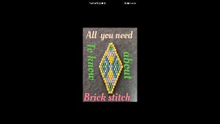 Increase and decrease in brick stitch with pattern( beginner friendly)