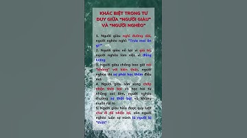 Sự khác biệt tư duy giữa người giàu và người nghèo