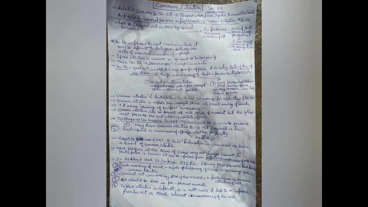 common intention sec 34 ipc